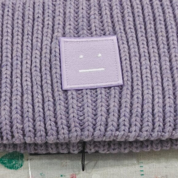 Acne Studios Purple Wool Knit Hat - Picture 8 of 8